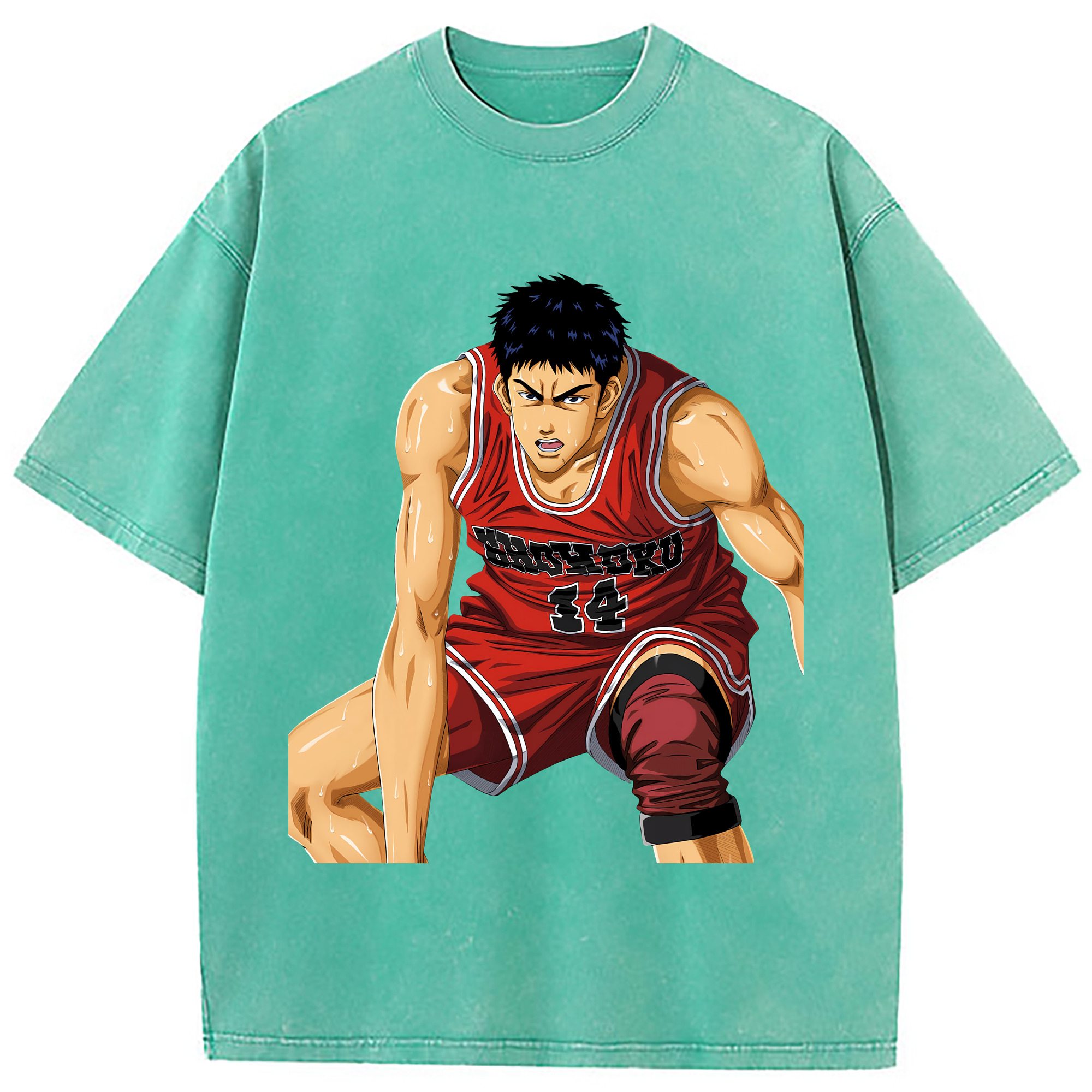 （画像用） SLAM DUNK／スラムダンク 綿100% ヴィンテージ風 半袖Tシャツ（フロントプリント）